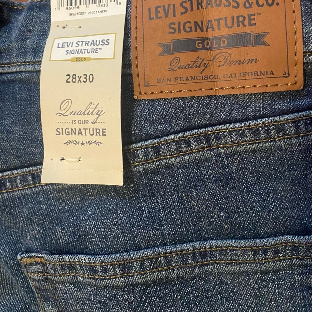 Levi's Strauss Mens Classic Slim Fit Blue Jeans size 28x30 - Picture 8 of 11